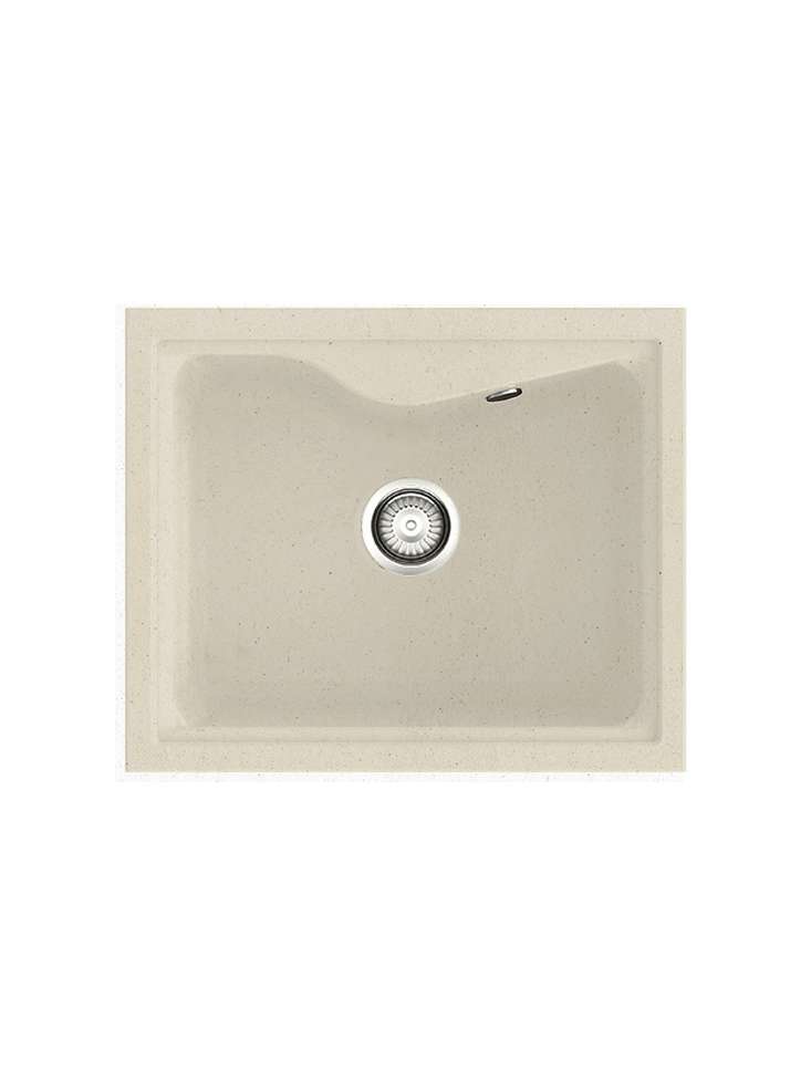 Poalgi - fregadero 62x51 cm city beige - 1 cubeta