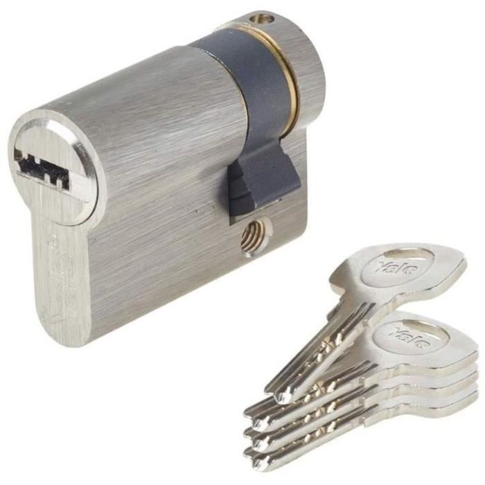 Cerradura de medio cilindro - yale - yc1000+ - 30x10 mm - 6 pines - 4 llave