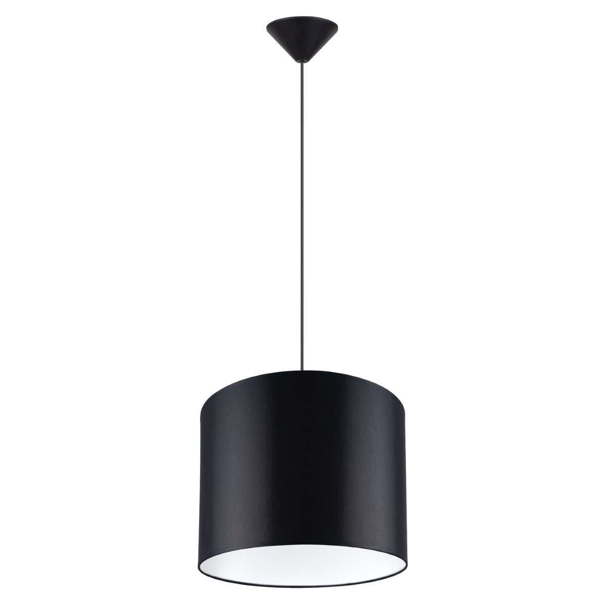 Lámpara coLGante nova 1 negro tela/PVC 30x88x30cm
