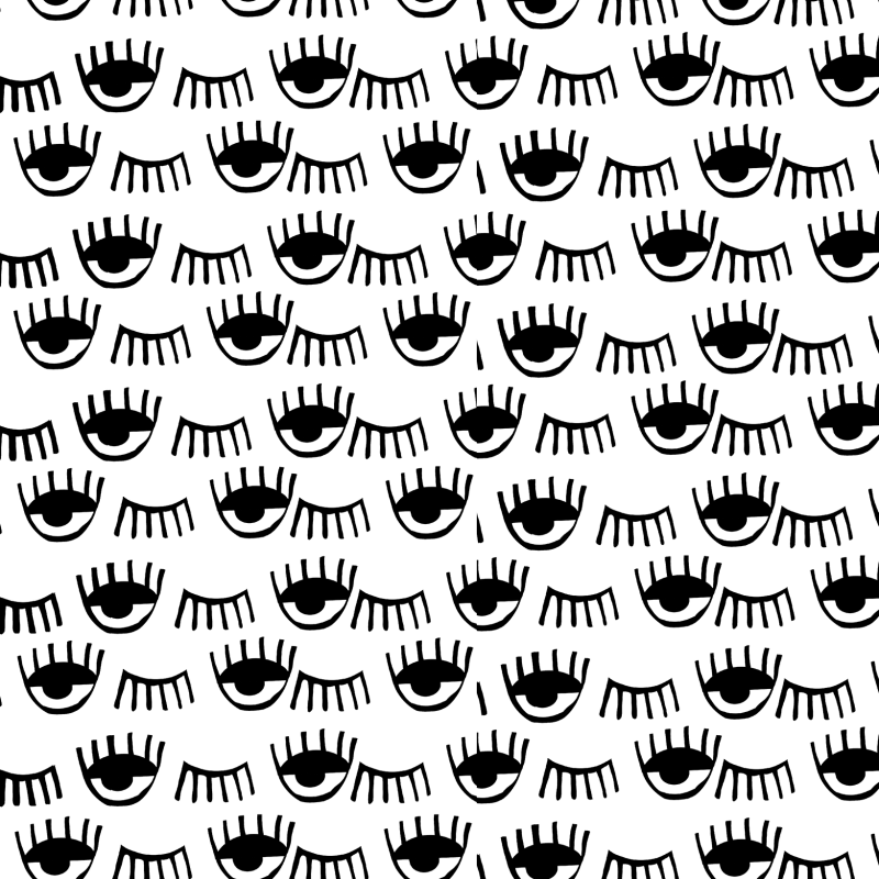 Papel pintado ojos blanco y negro 58cm ancho por 350cm alto
