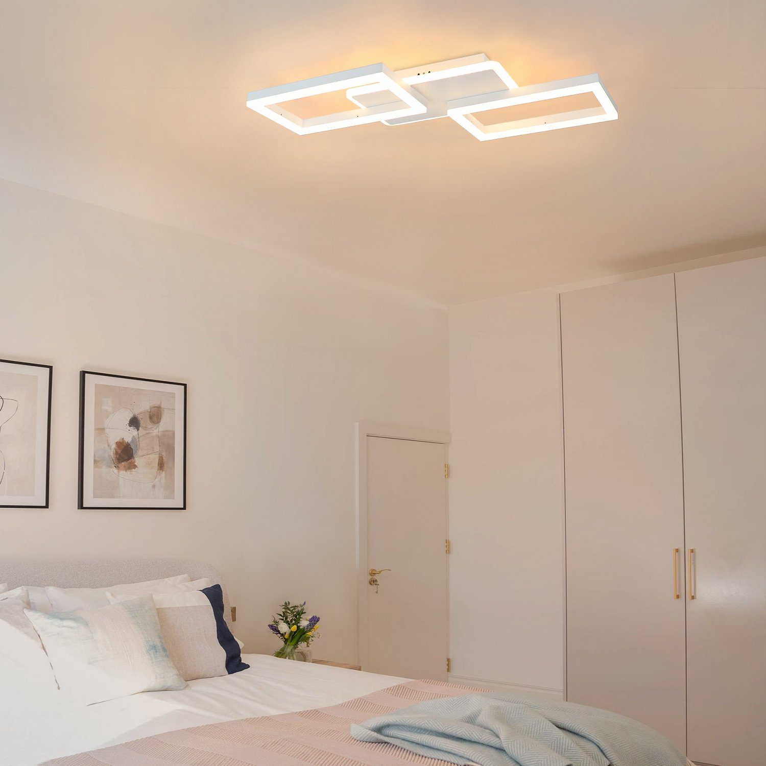 Nettlife plafon de techo LED 48w plafon de salón regulable con control