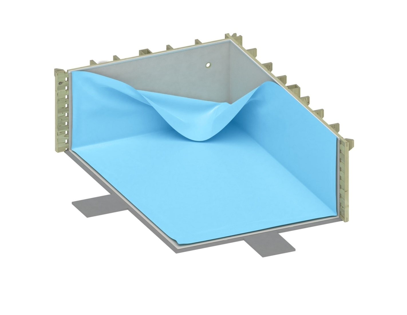 Liner 0.75 mm, azul, para piscina de madera panama bas88 - liner bas88