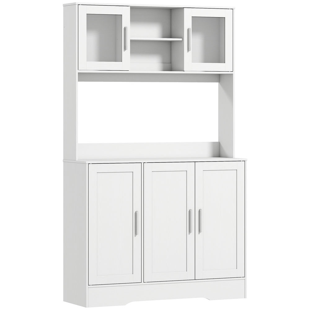 Alacena de cocina 108x35x180 cm color blanco Homcom, hogar - cocina