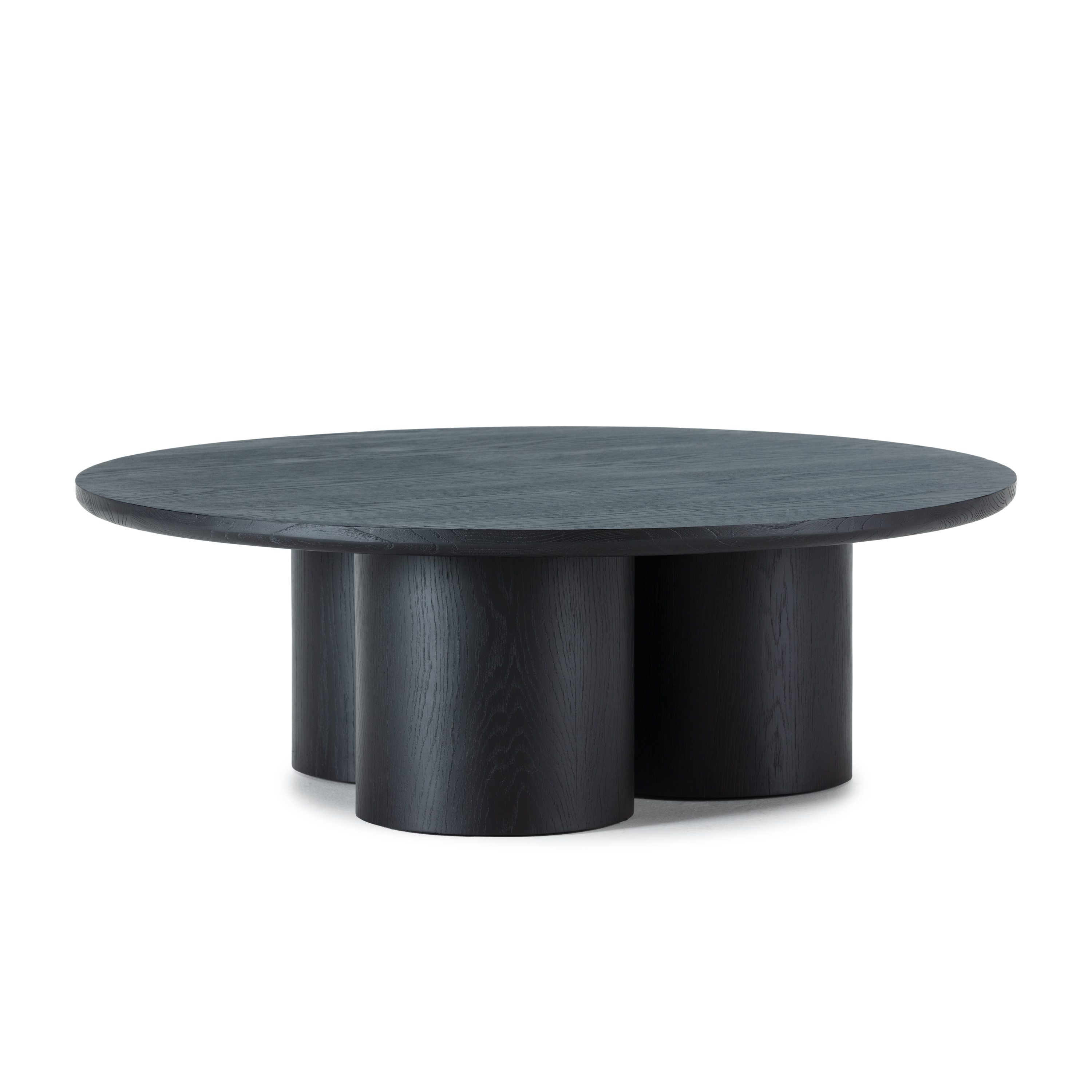 Mesa de centro 120x120x40 madera roble negro