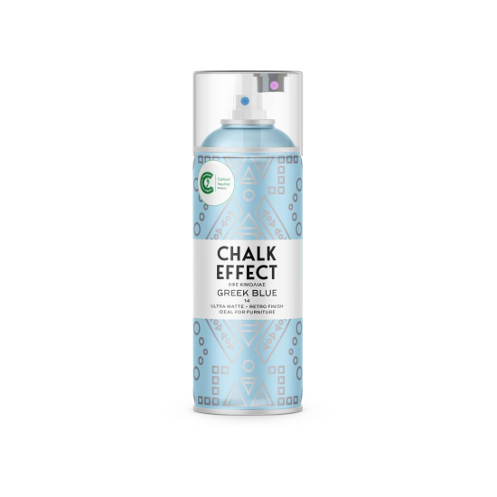 Spray pintura tiza chalk effect ultra mate 400 ml (greek blue 14)
