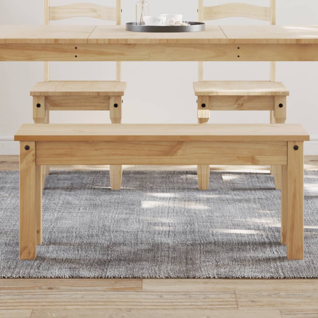 Banco de comedor panama madera maciza de pino 105x30x45 cm oif138081