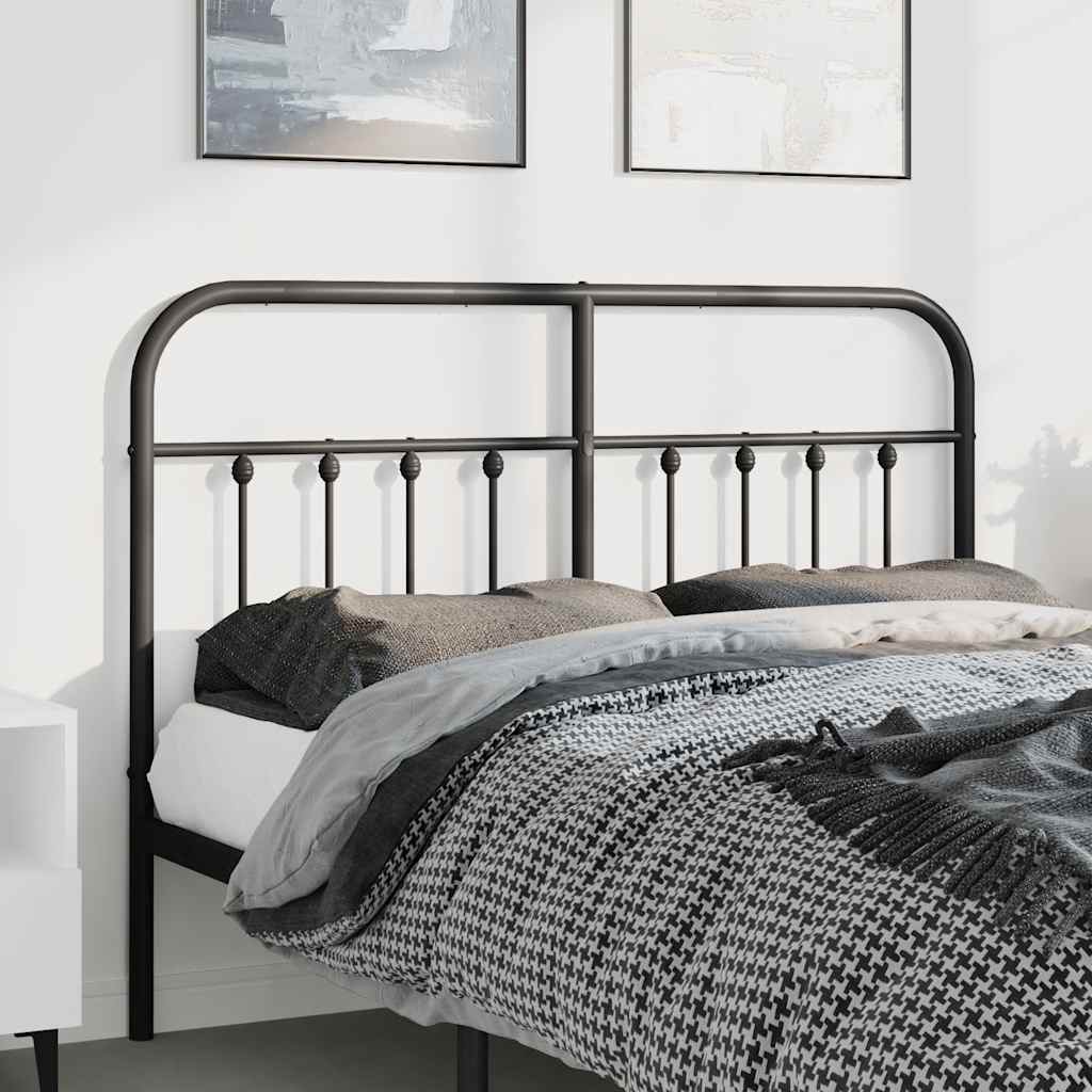 Cabecero de metal negro 150 cm qweo8518