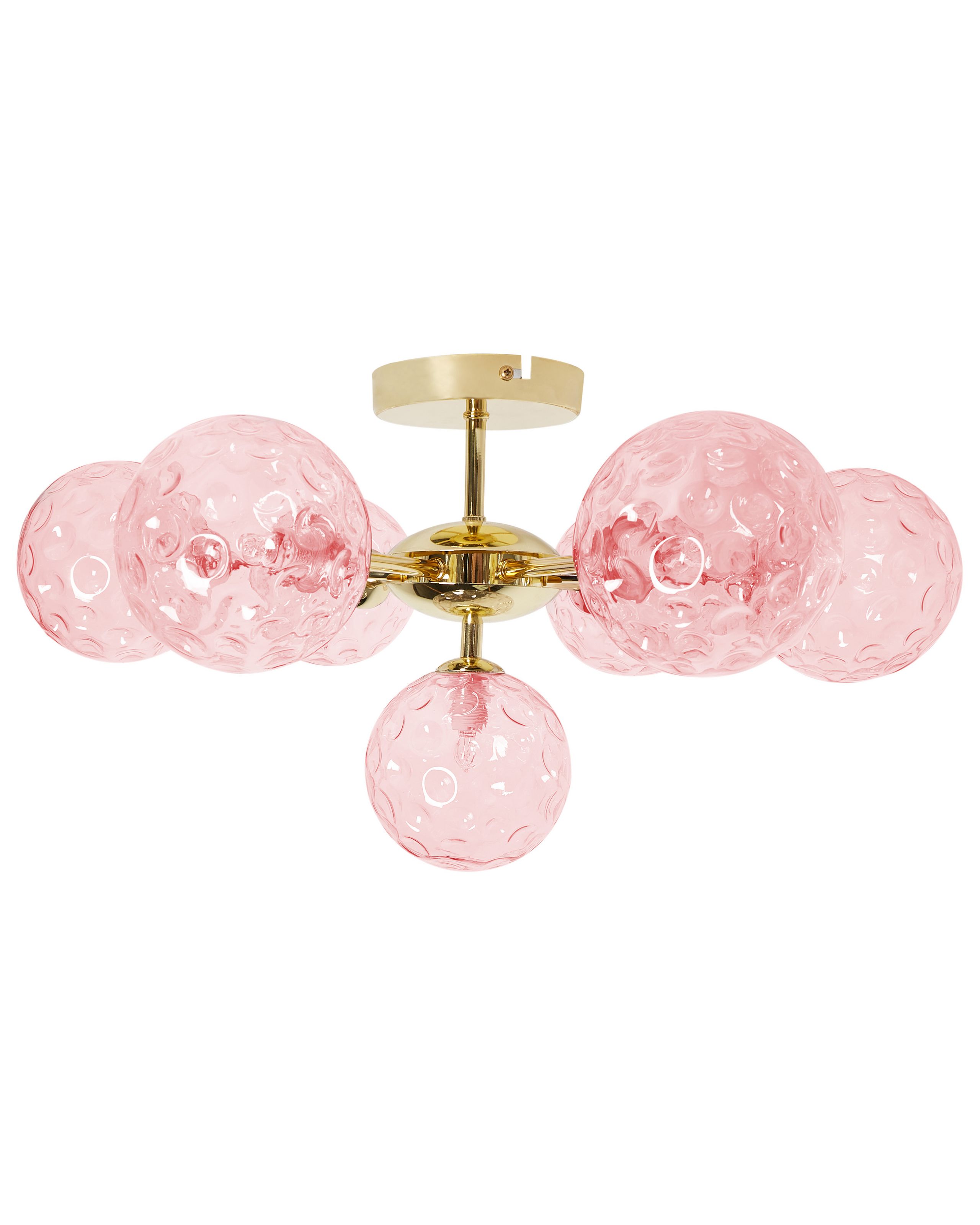 Lámpara de techo anadyr vidrio rosa