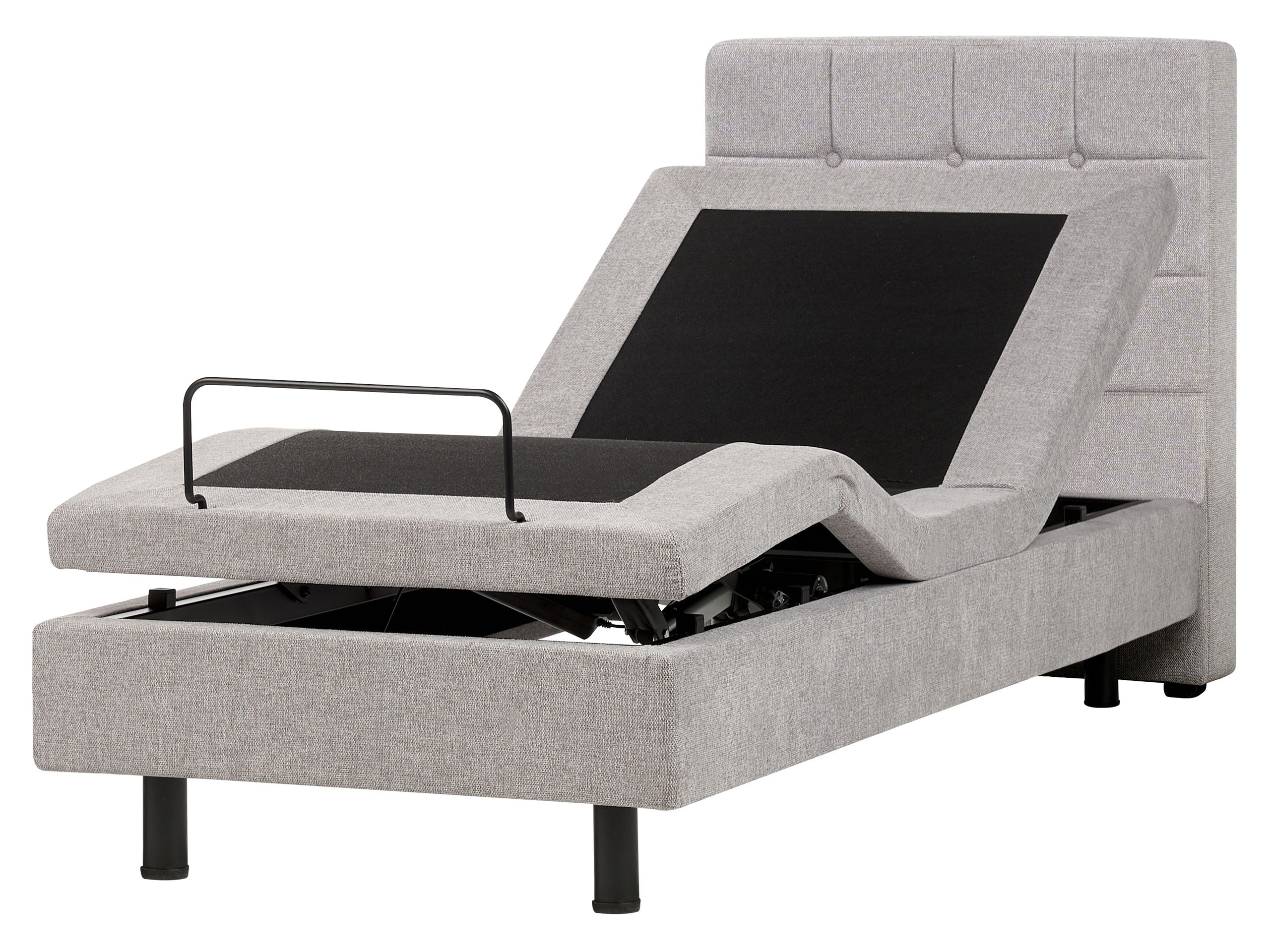 Cama ajustable tela duke 80 x 200 cm gris claro