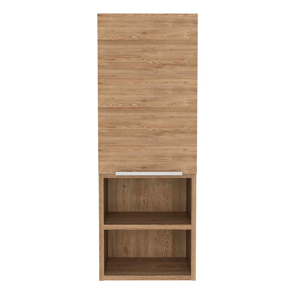 Armario de pared baño mila, con estantes miel
