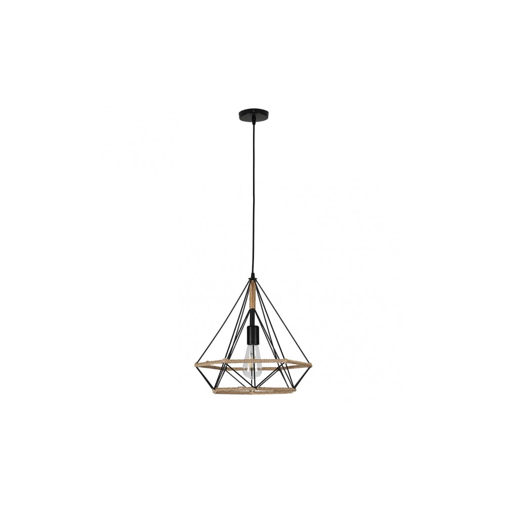 Fab 120894515 | colgante yute 1xE27 cuerda metal regx38x38 cm