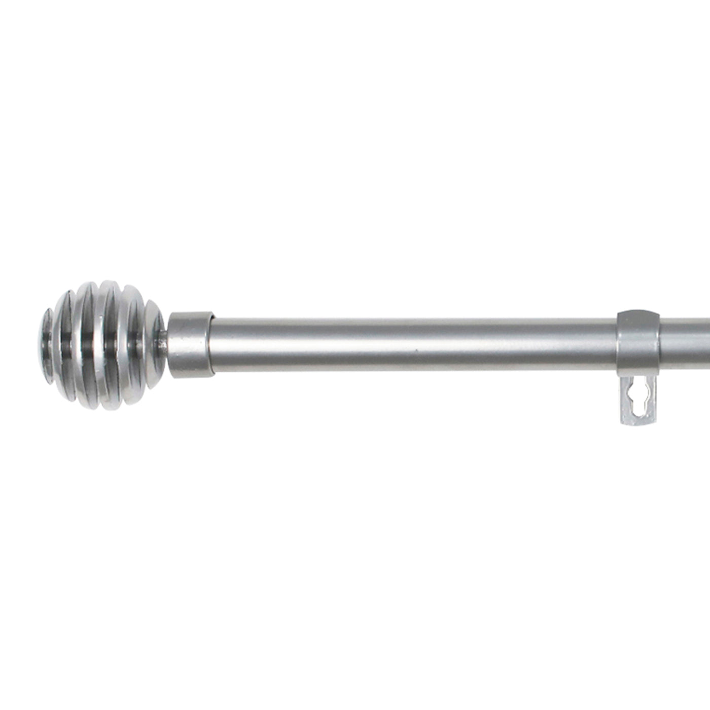 Barra de forja extensible y decorativa (gris, 120-210cm bola rota)