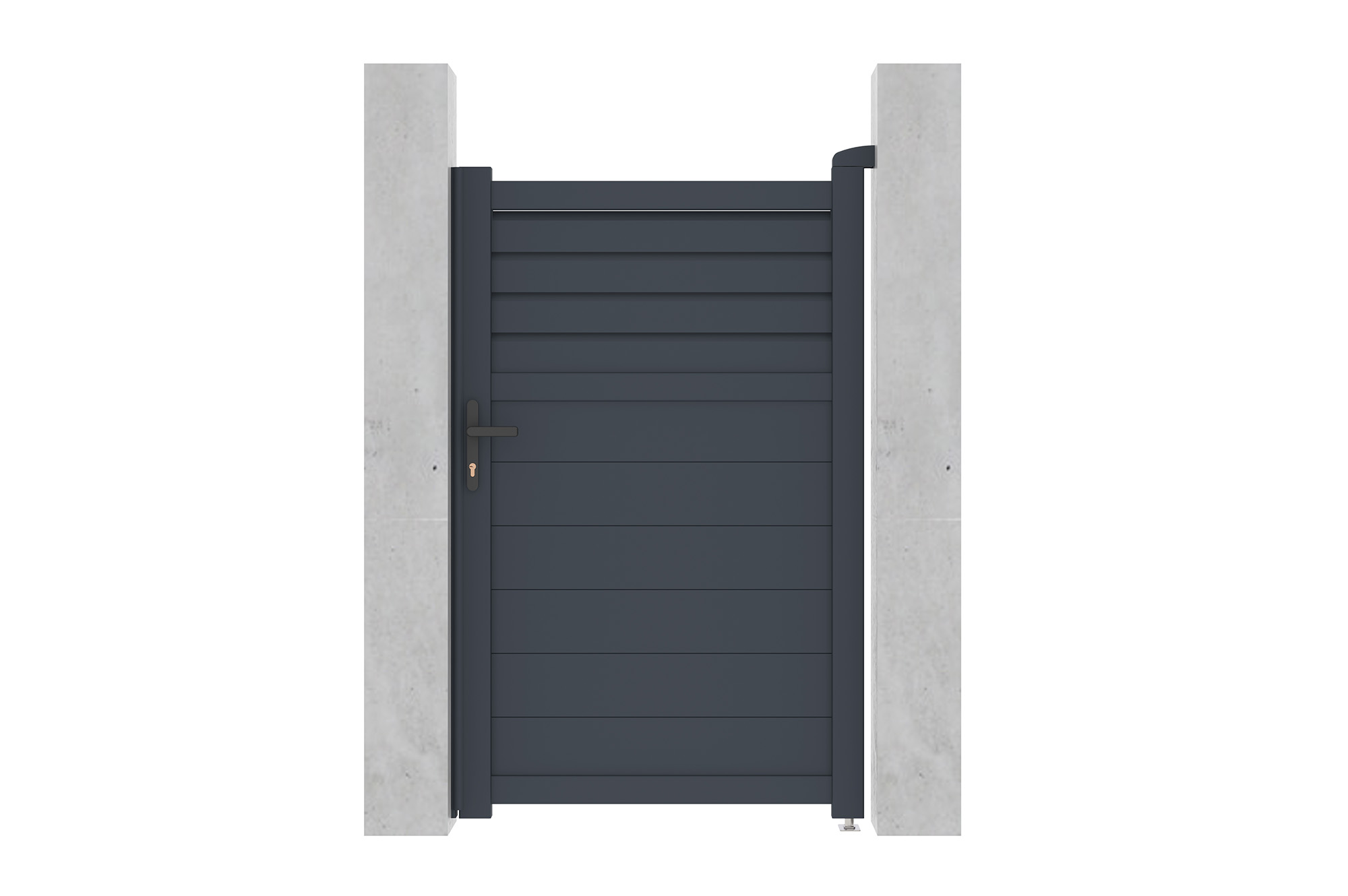 Pack cancela aluminio carpatia 1m a.160cm + 2 postes a.190cm gris