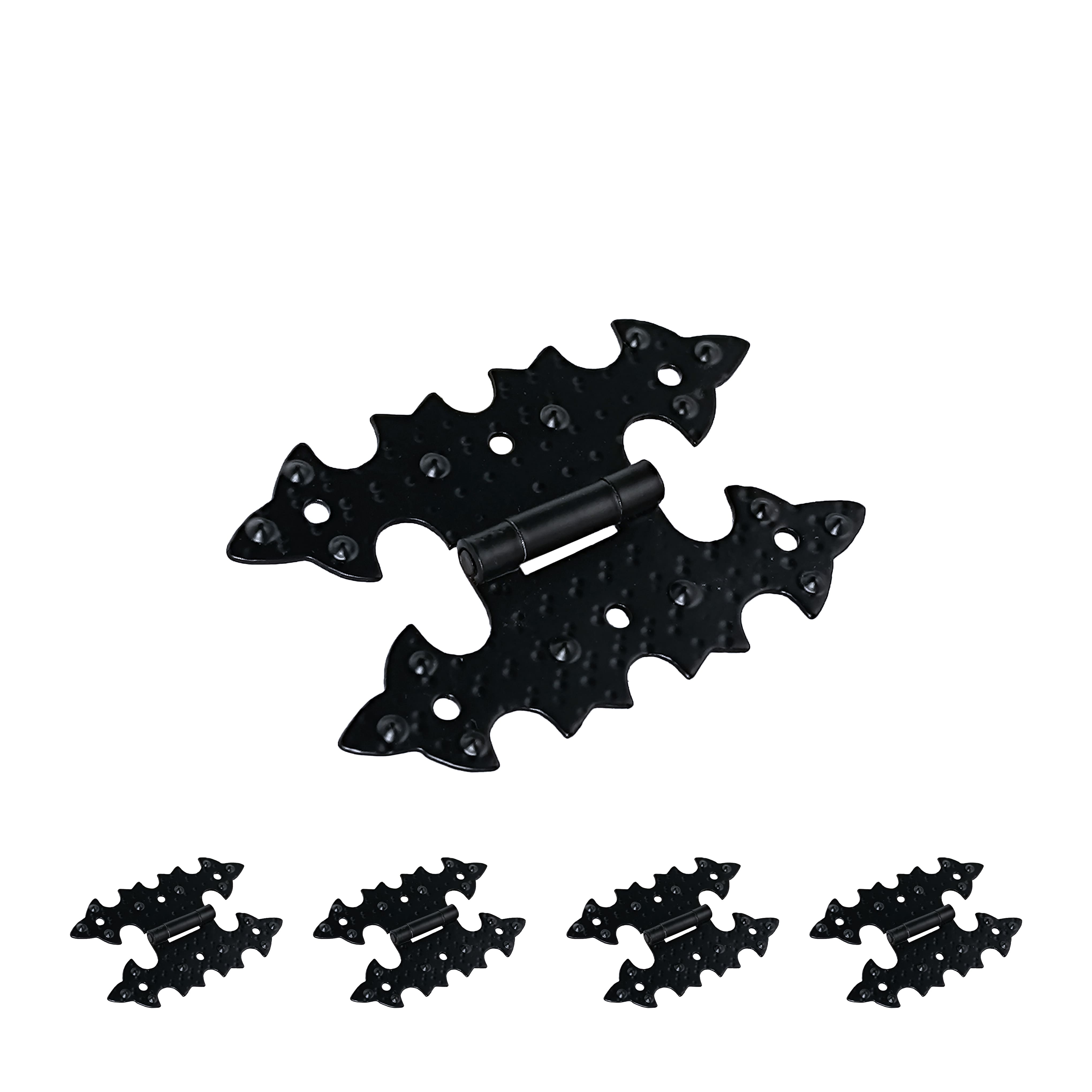 M.pascual - bisagras negras de mariposa | forja |96x61mm - pack 6 unds