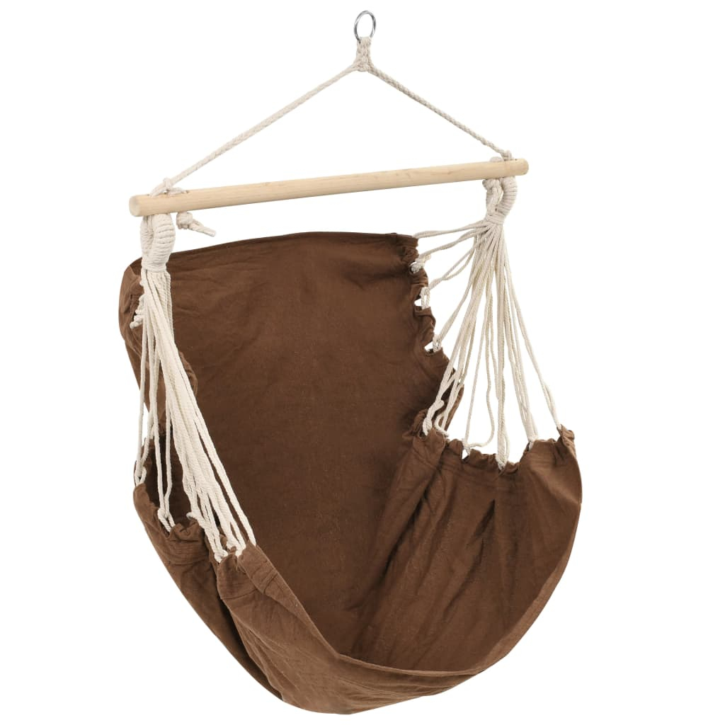 Silla colgante / hamaca marrón grande tejido
