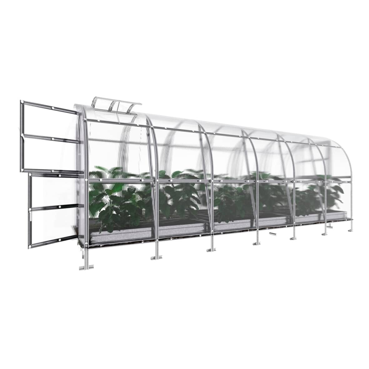 Invernadero de jardín slim 2 x 6 m (12 m²), policarbonato de 4mm