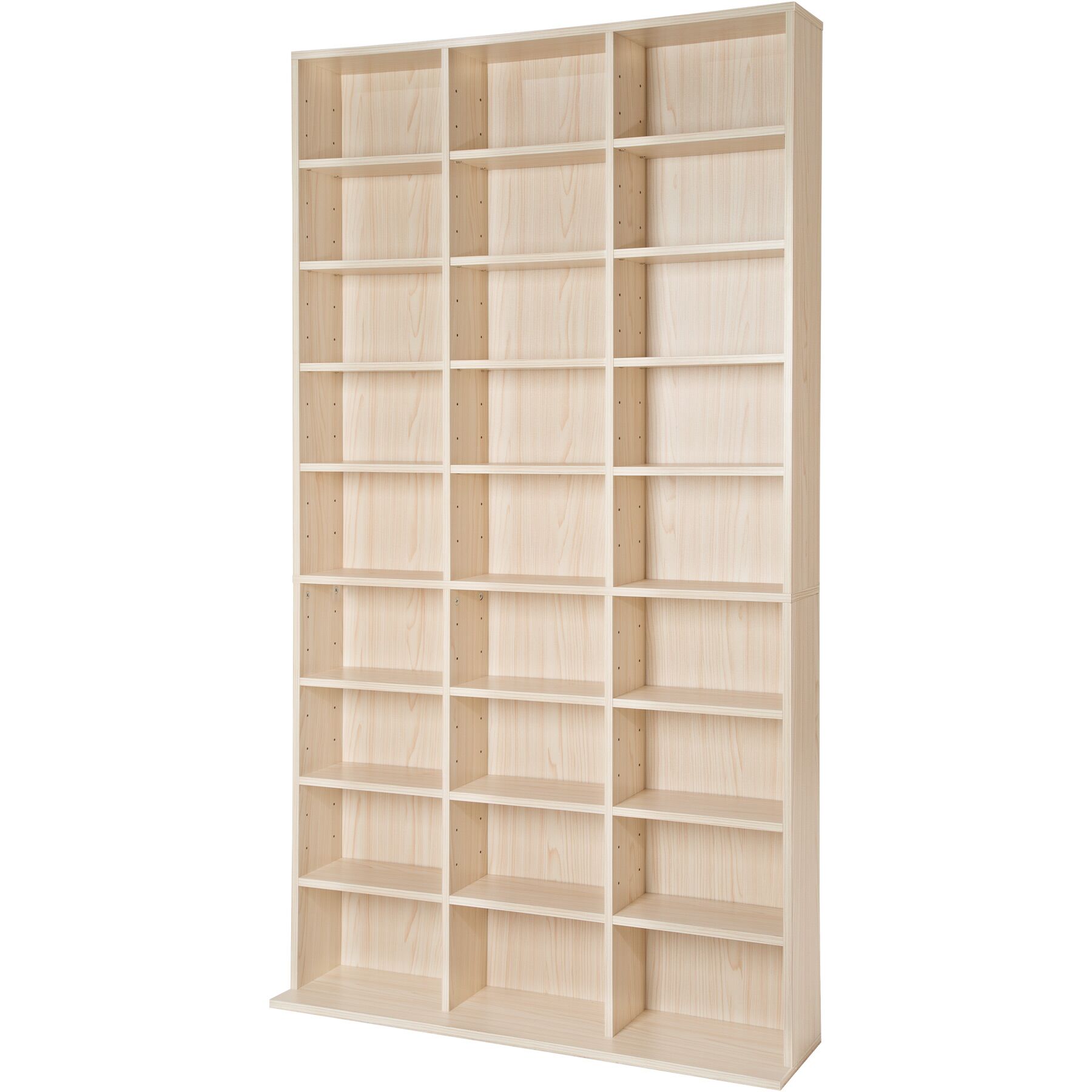 Tectake estanteria mdf madera alto almacenamiento,180x102x24cm, haya