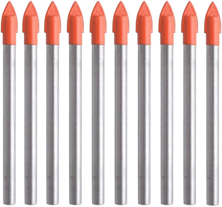 10 brocas acero azulejos vidrio cerámica mármol espejos carburo 6mm