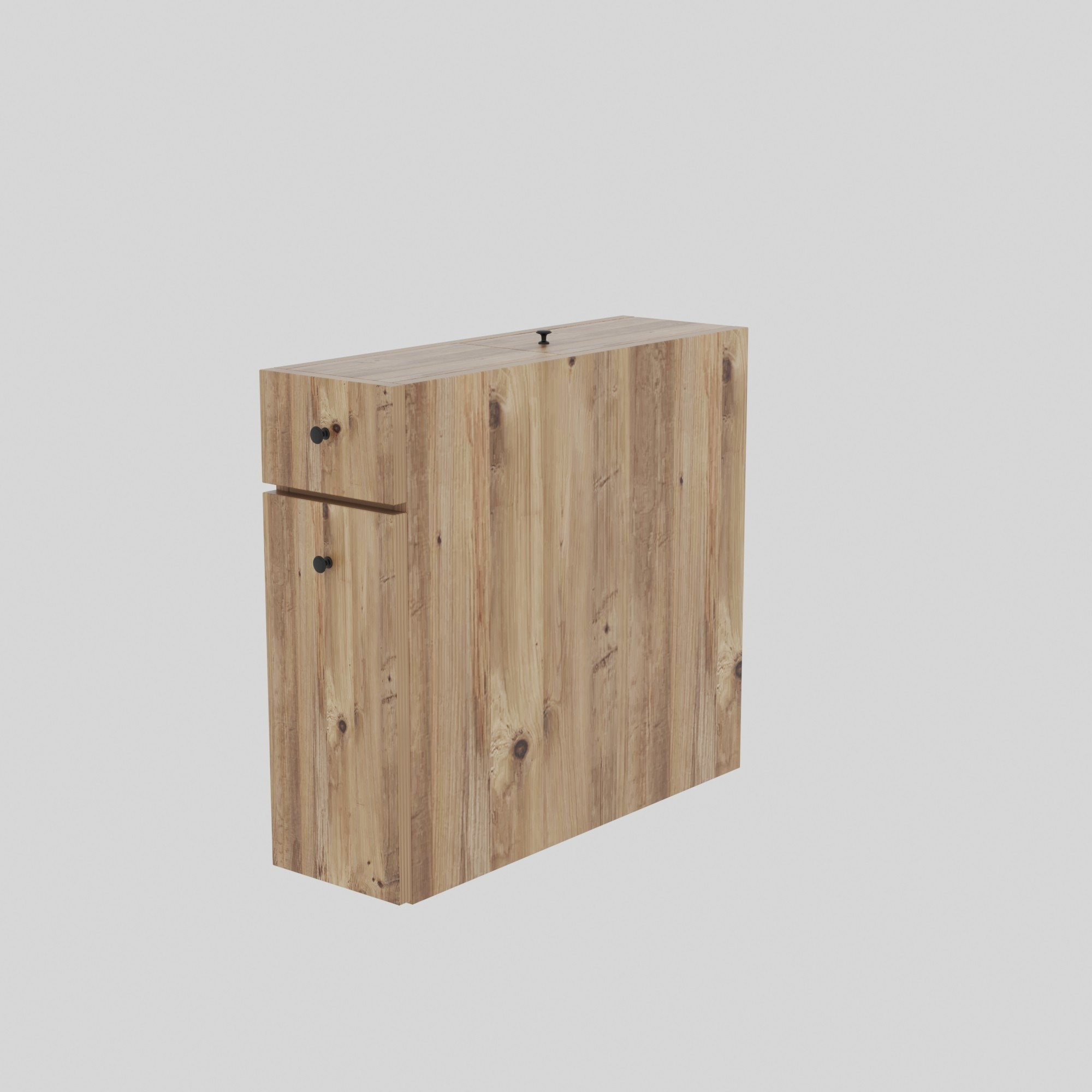 Mueble bajo de madera "calencia" - 20 x 60 x 55 cm - marrón