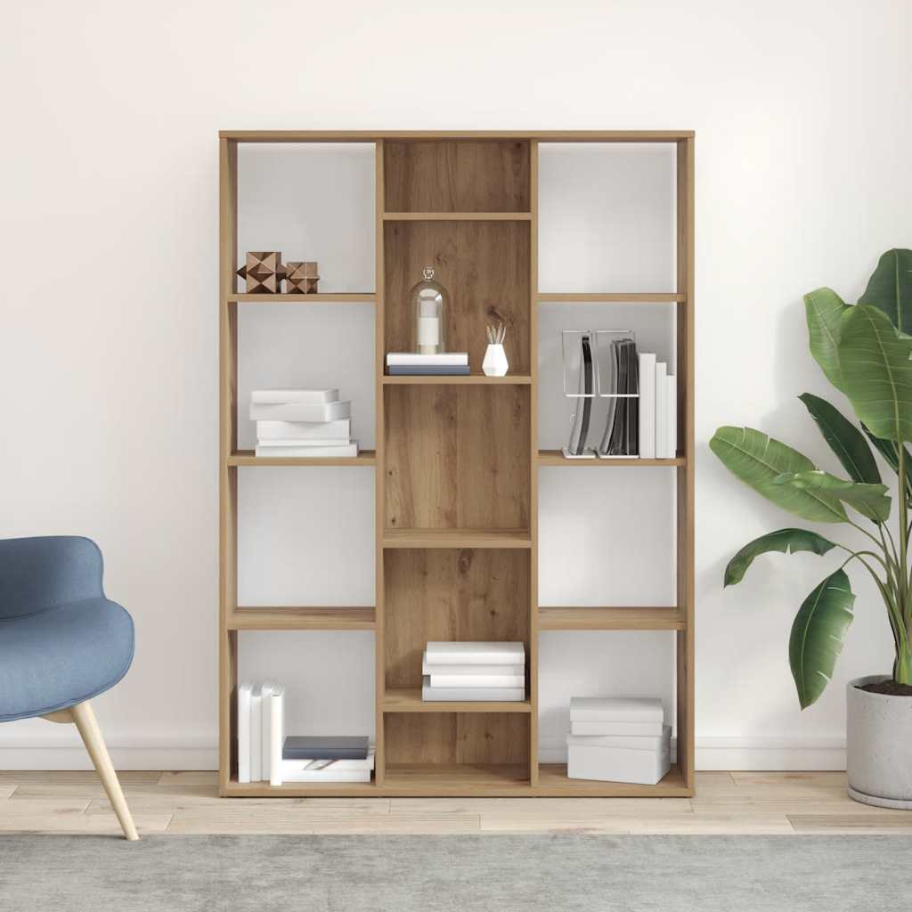 Divisor espacio-estantería aglomerado roble artesanal