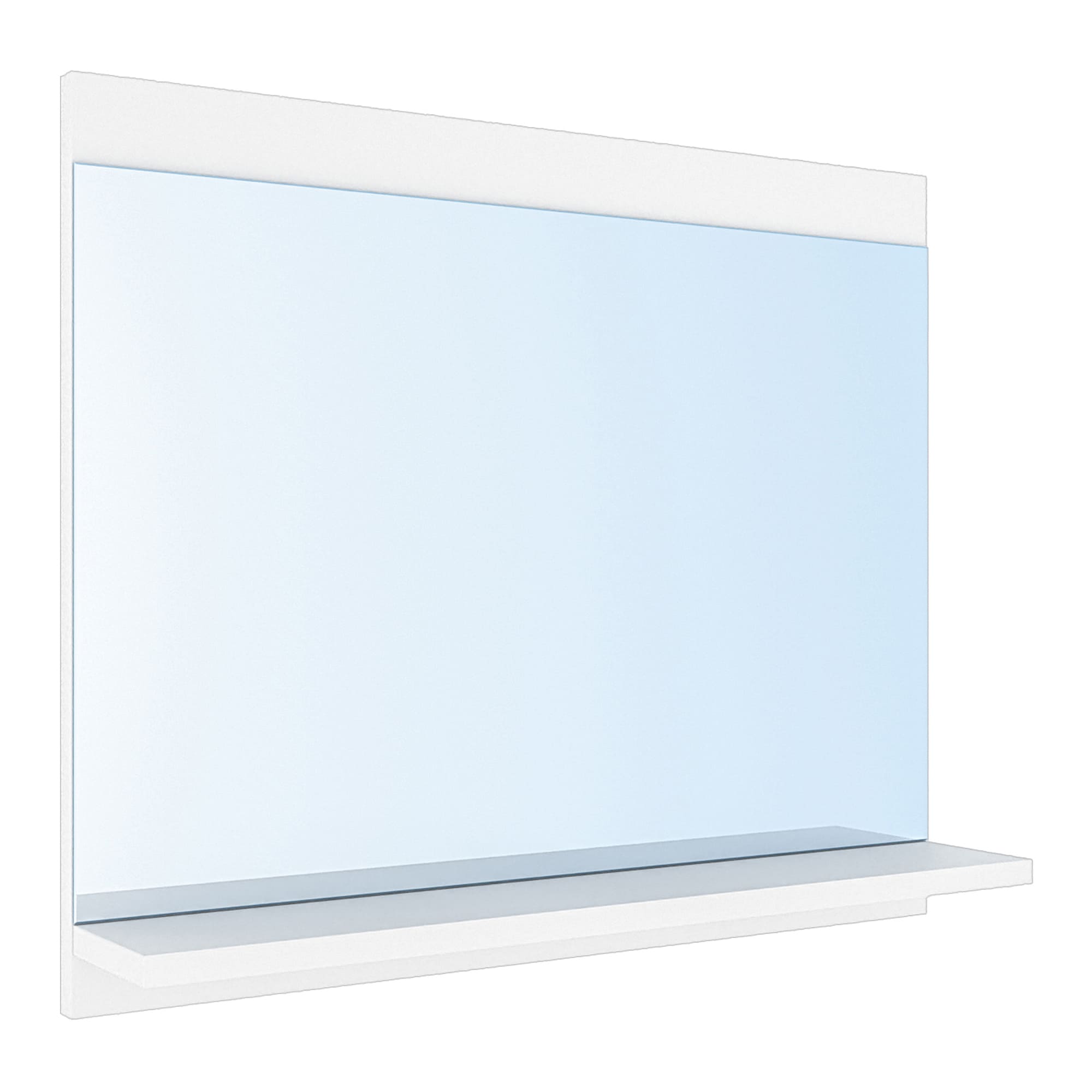 Espejo de pared krildihana con estante 60x50x12 cm - blanco [en.casa]