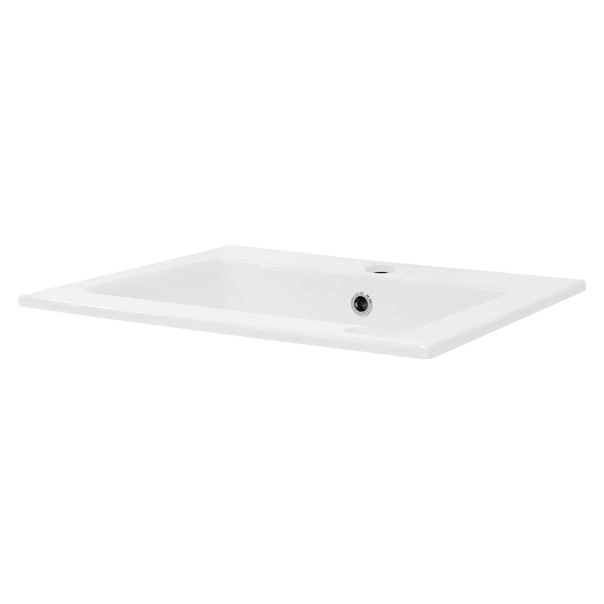 Lavabo cuadrado 45x22,5x42 cm cerámica blanca ml-design