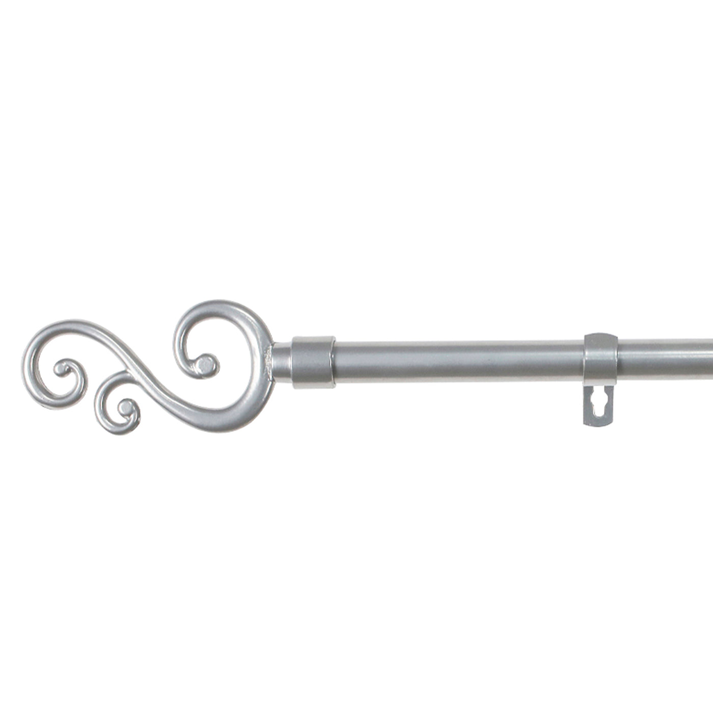 Barra de forja extensible y decorativa (gris, 120-210cm forma s)