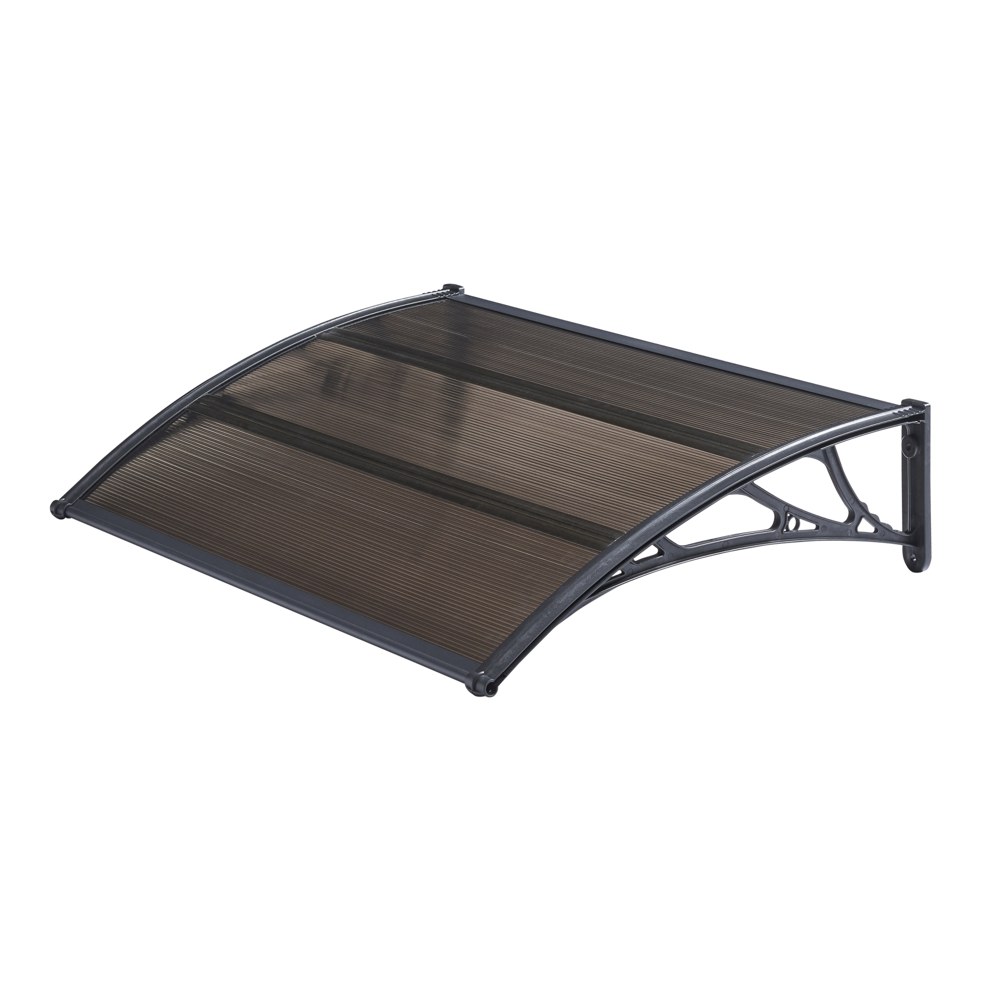 Marquesina exterior para puertas mellerud 100x100 cm Marrón
