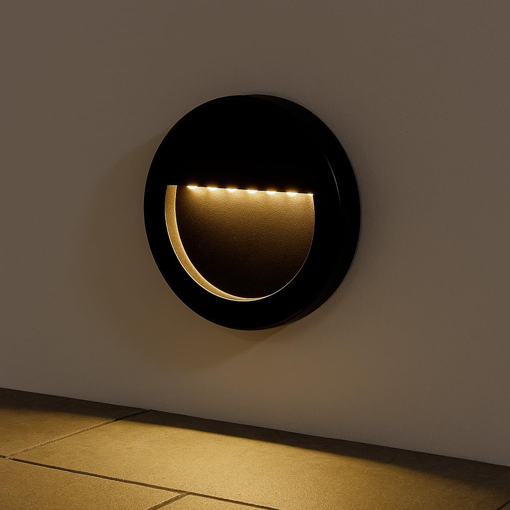 Baliza LED exterior circular, superficie pared, 3w (30w), ip65, luz natural