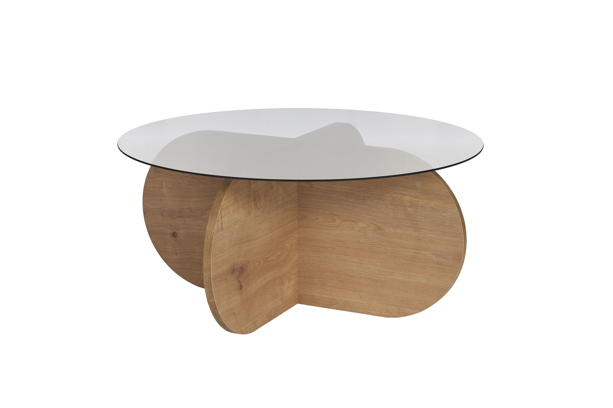 Mesa de centro de madera <<aeris>> - 75 x 75 x 35 cm - roble saphirfumées