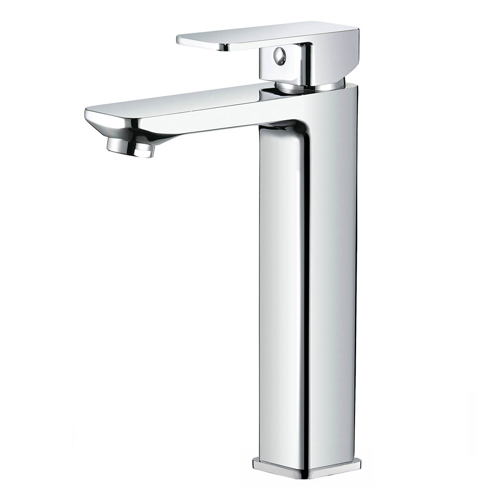 Kibath grifo lavabo alto monomando che acabado cromo brillo de latón