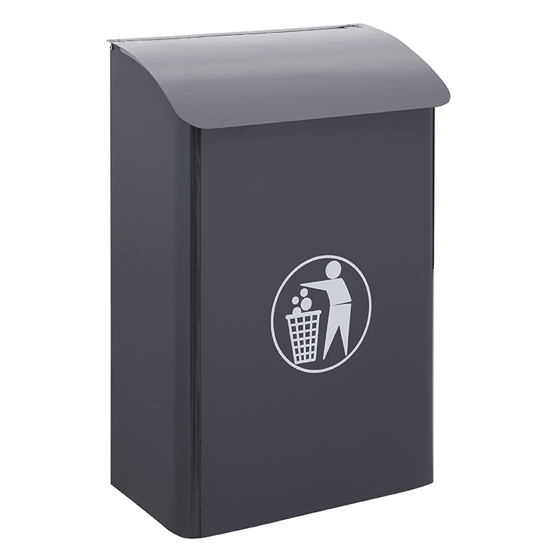 Arregui e6115 papelera mural de acero de 30 l, papelera de garaje y parking