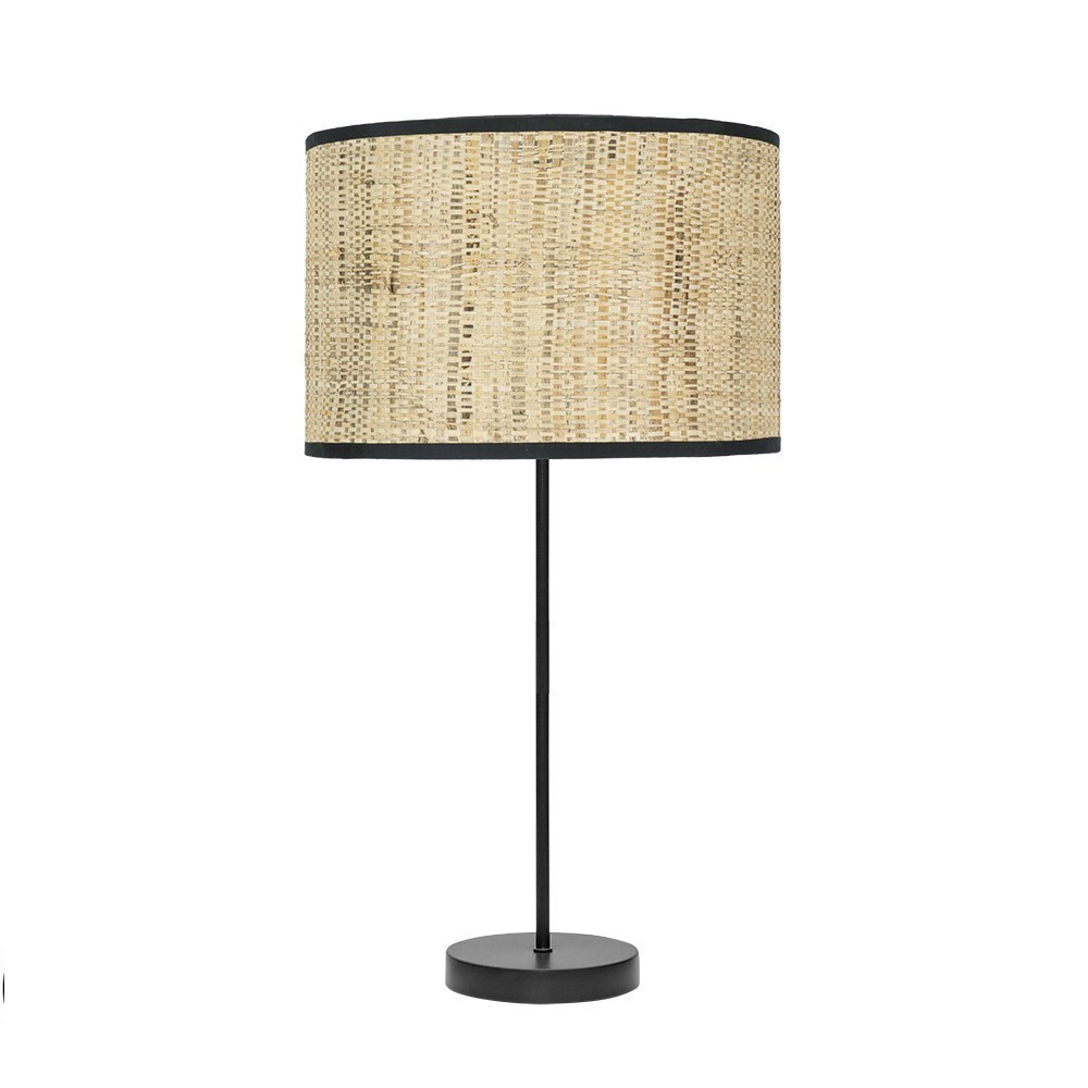 Sobremesa alto 1xE27 negro cañizo oscuro 63x30x30cm moda