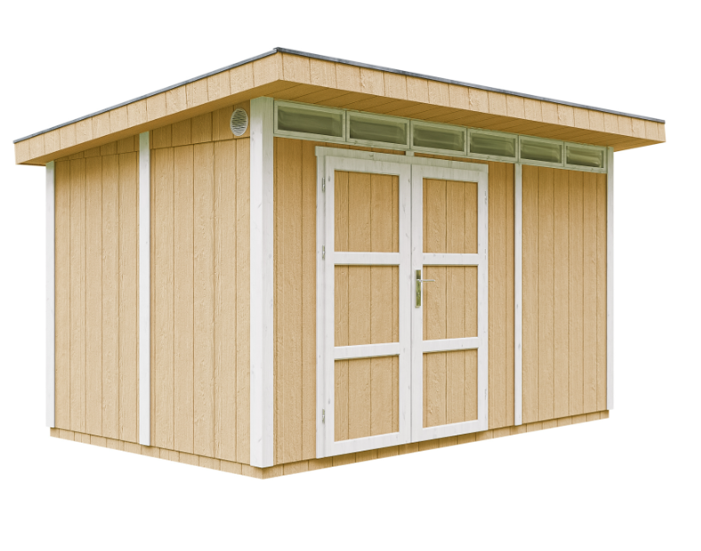 Caseta de jardín Timbela m904a-harvest honey, 8,7 m², premium, 412×279 cm