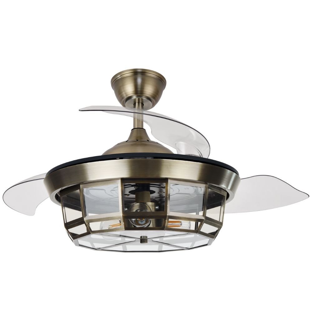 Ventilador de techo "tornado" con control remoto 3xE27 (18w motor dc 40db)