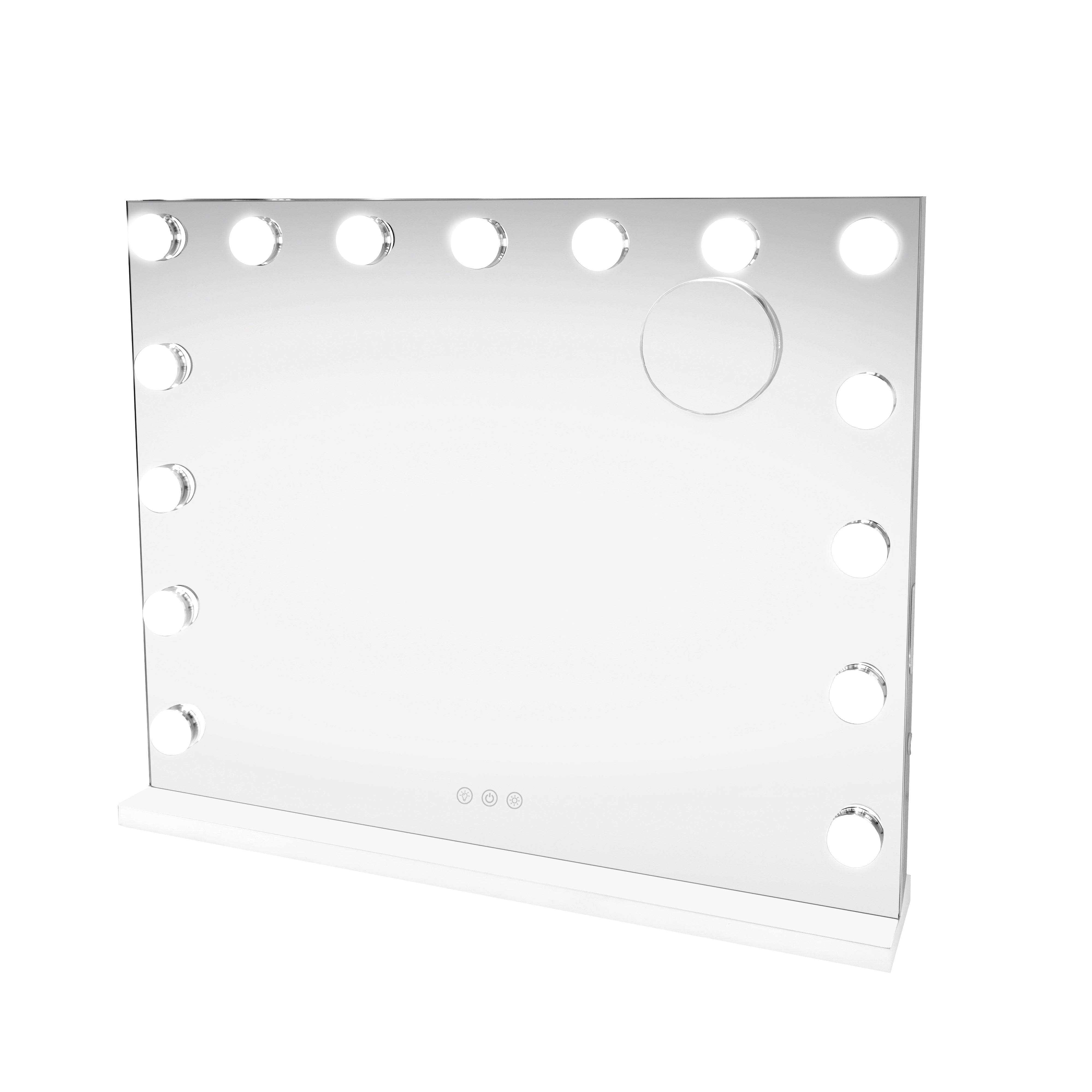 Espejo hollywood con luz LED regulable 58x46cm