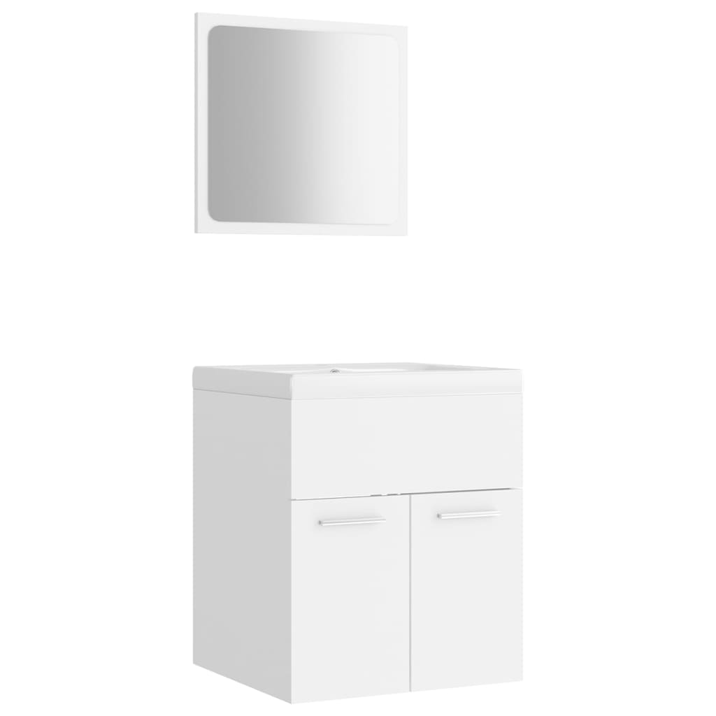 vidaXL conjunto de muebles de baño madera de ingeniería blanco