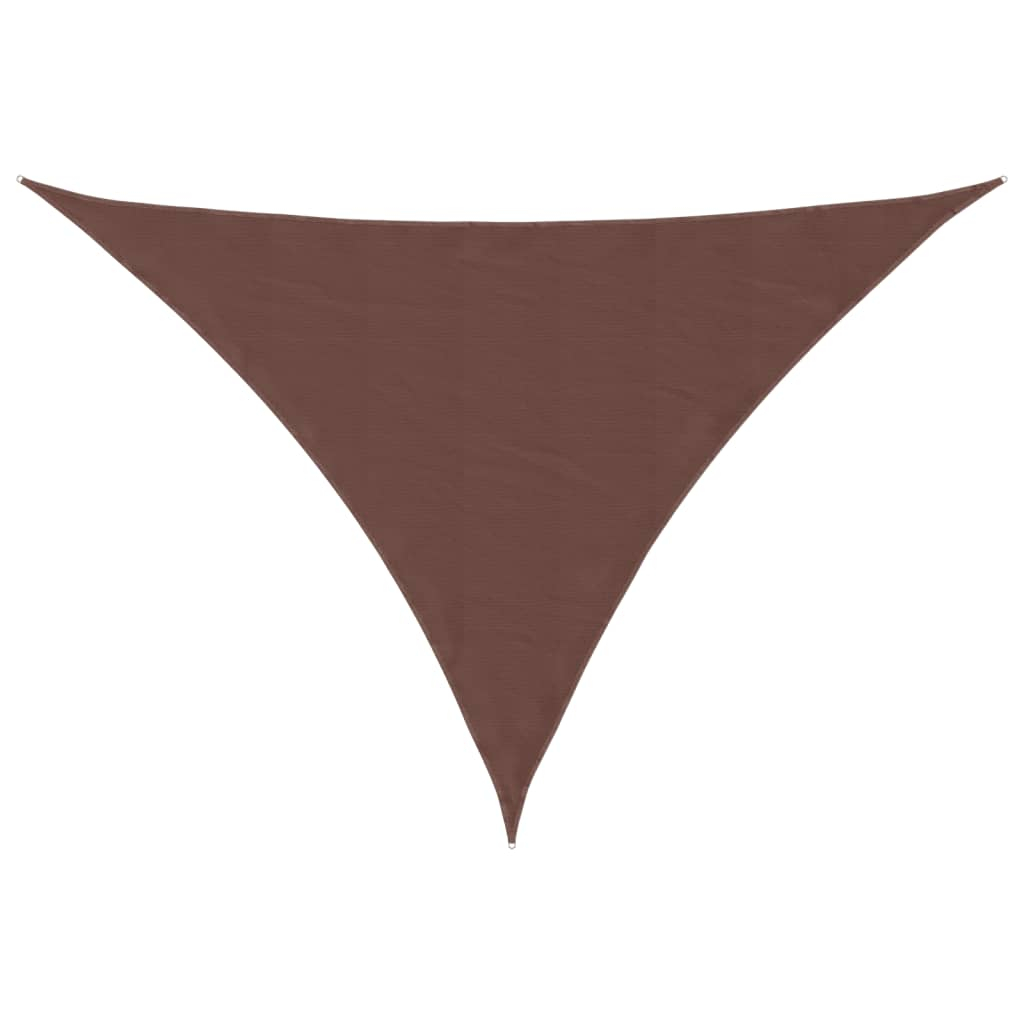 vidaXL toldo de vela triangular tela oxford marrón 5x6x6 m