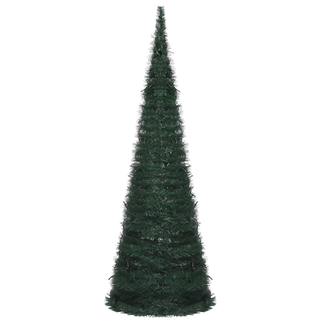 Árbol de navidad emergente preiluminado con luces verde 180 cm es4918