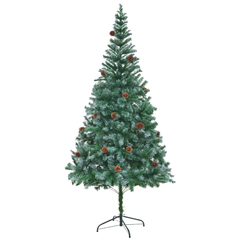 Árbol de navidad artificial con piñas 210 cm es7100