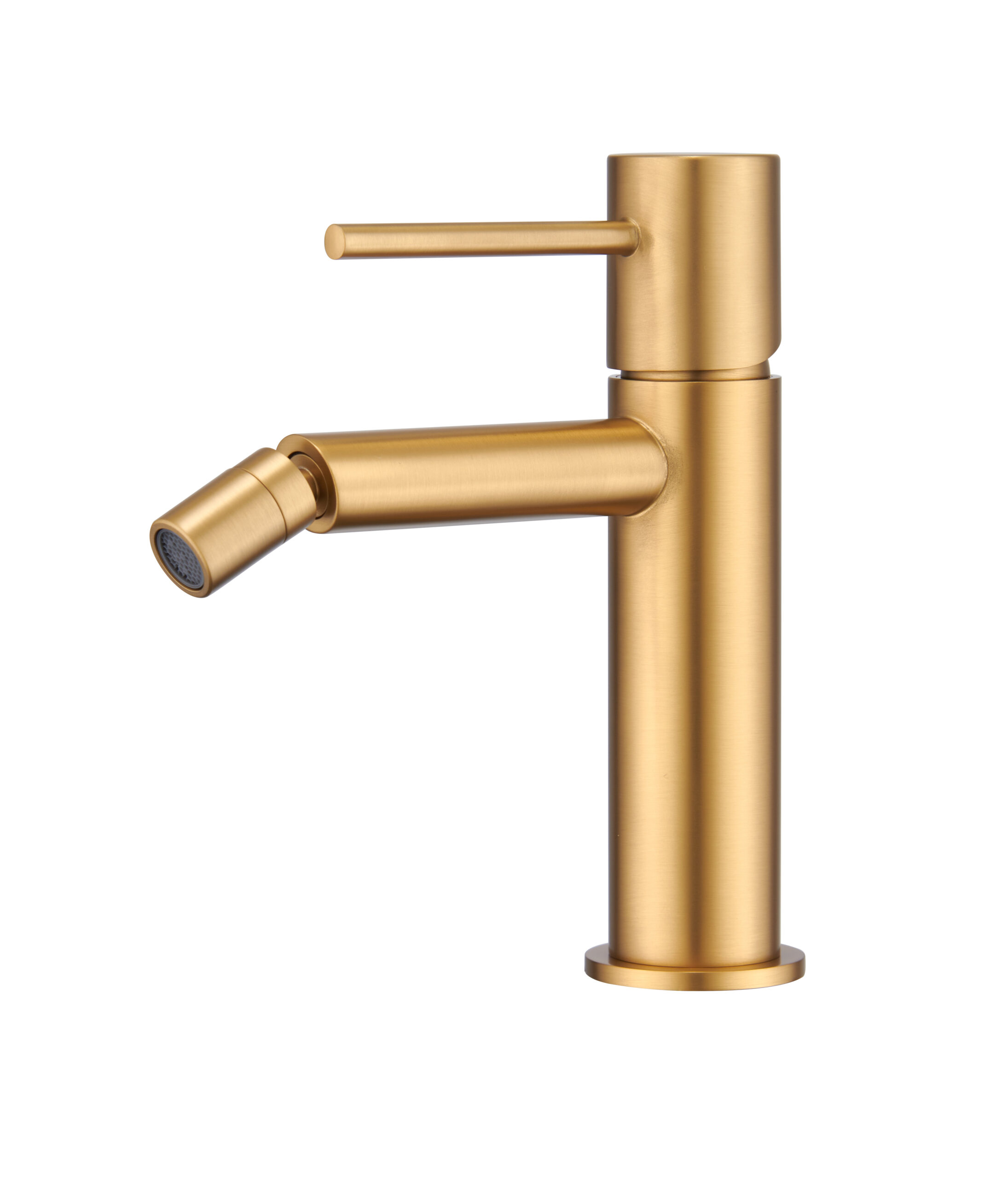 Grifo de bidé monomando serie monza – oro cepillado – cartucho cerámico