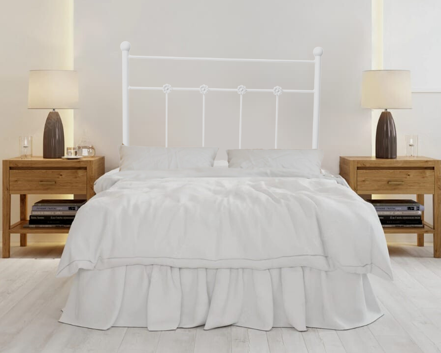 Cabecero forja ducal de 105 blanco 113x125x4.