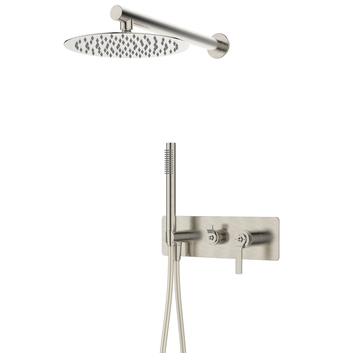 Molette columna de ducha empotrada mecánica de acero inoxidable
