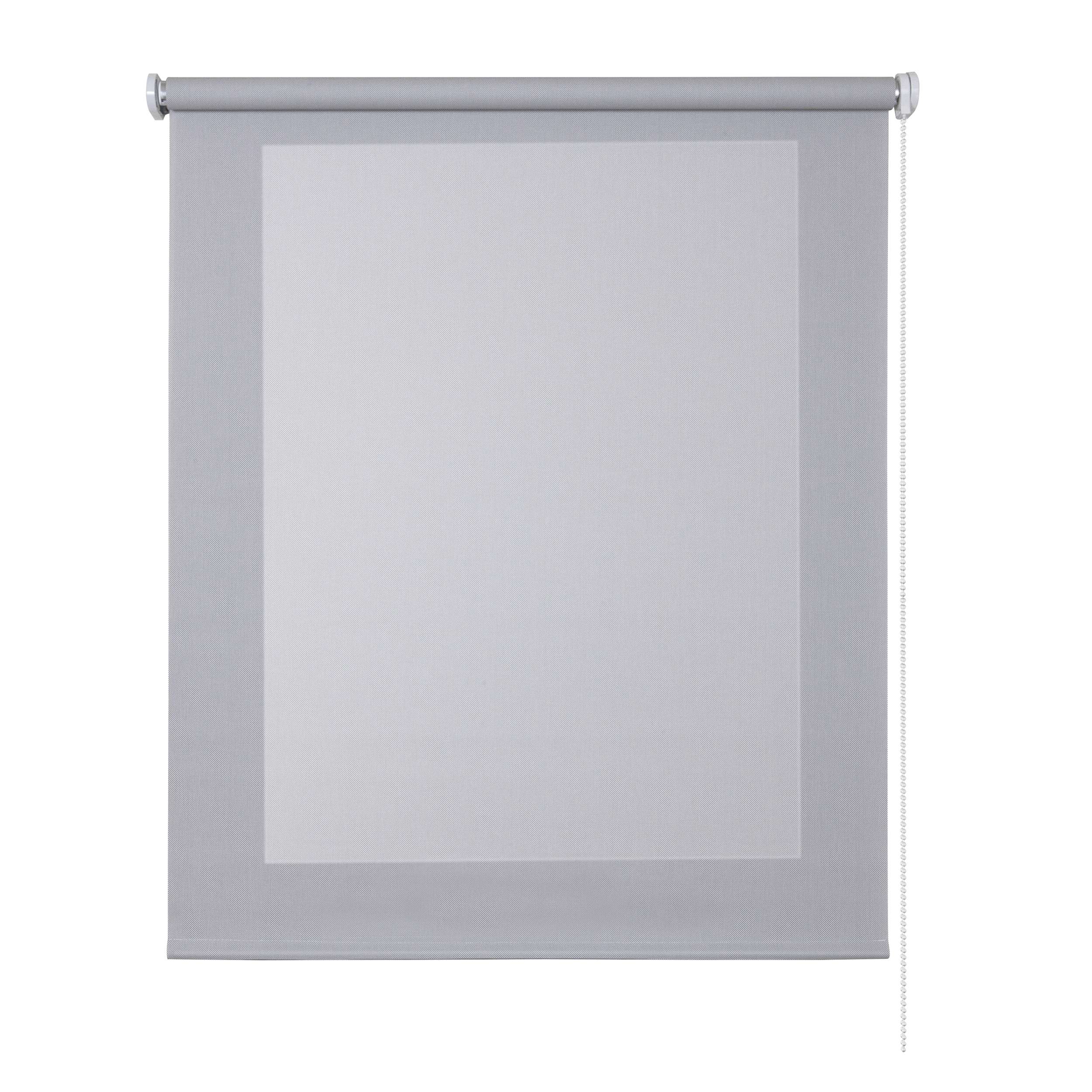 Estor screen, estor enrollable con tejido técnico gris, 100 x 250cm