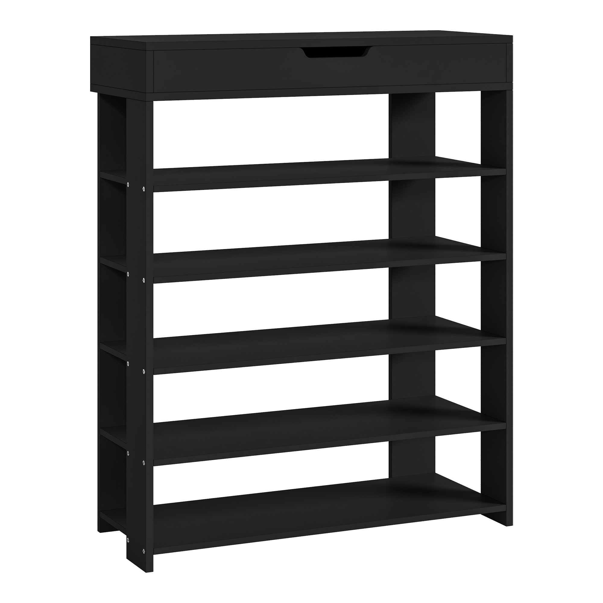 Zapatero boppeelo 5 niveles + cajón 94x75x30cm negro [en.casa]