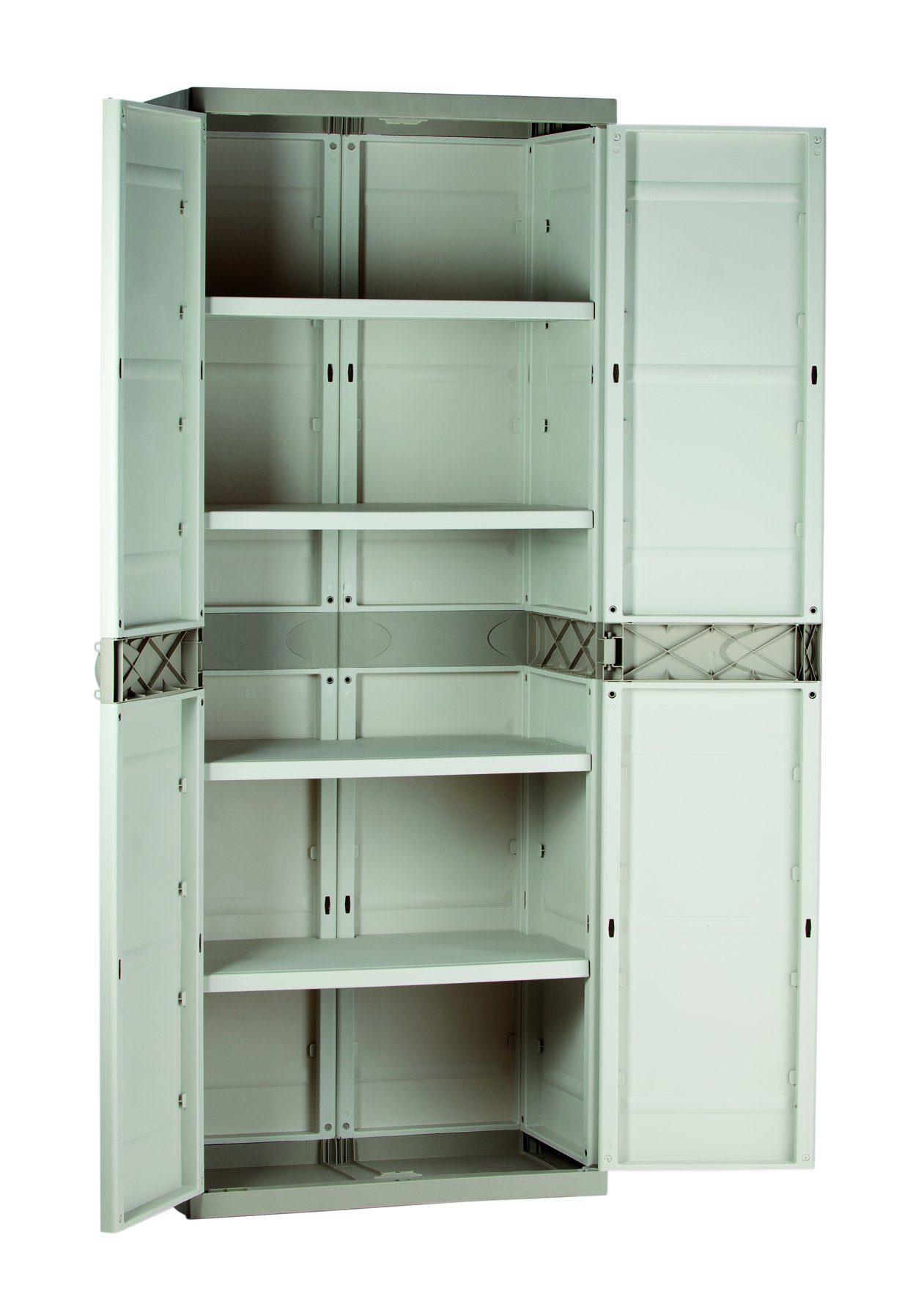 Armario 70 cm 4 estantes titanium beige | plastiken