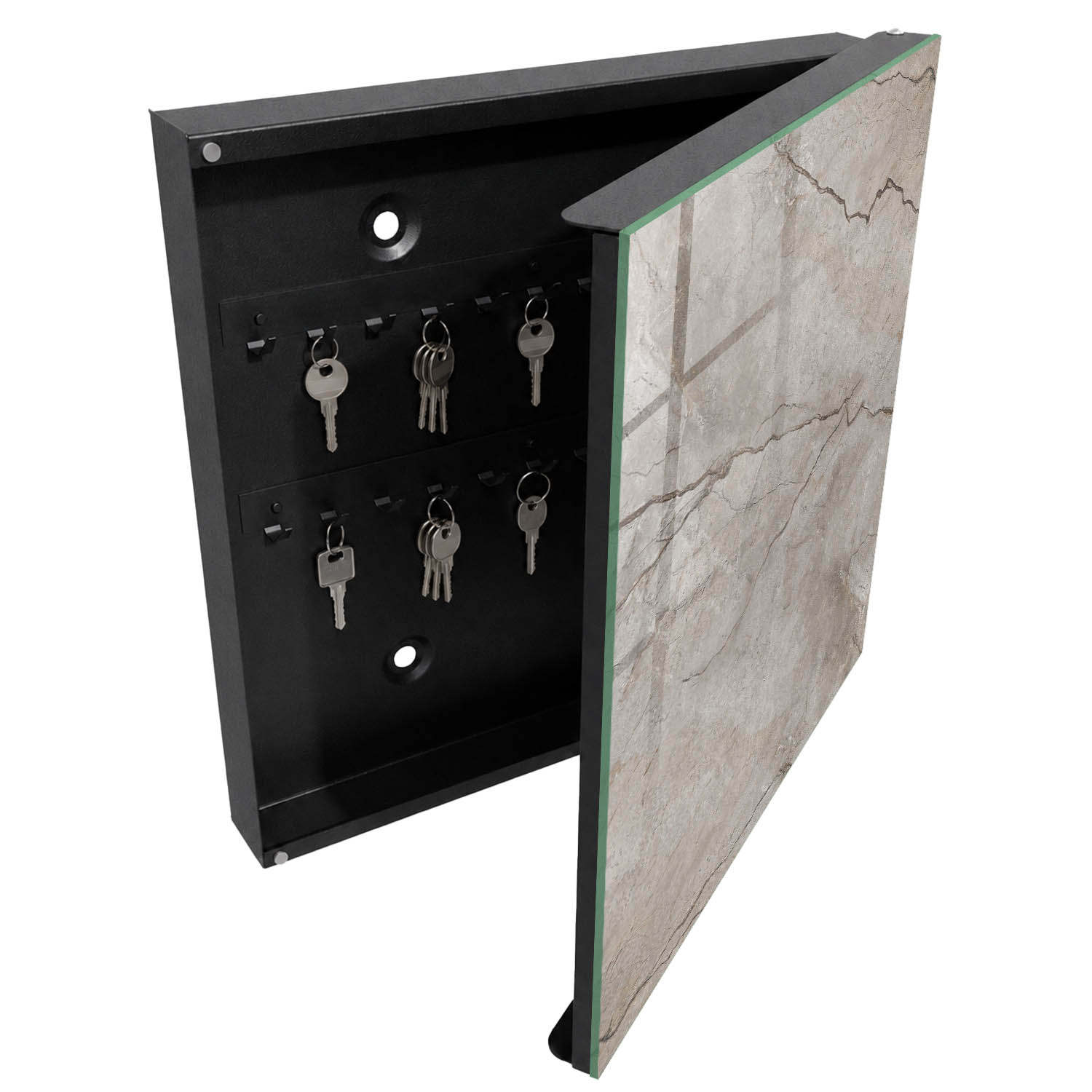 Caja de llaves 30x30x5 piedra elegante, apertura derecha tulup