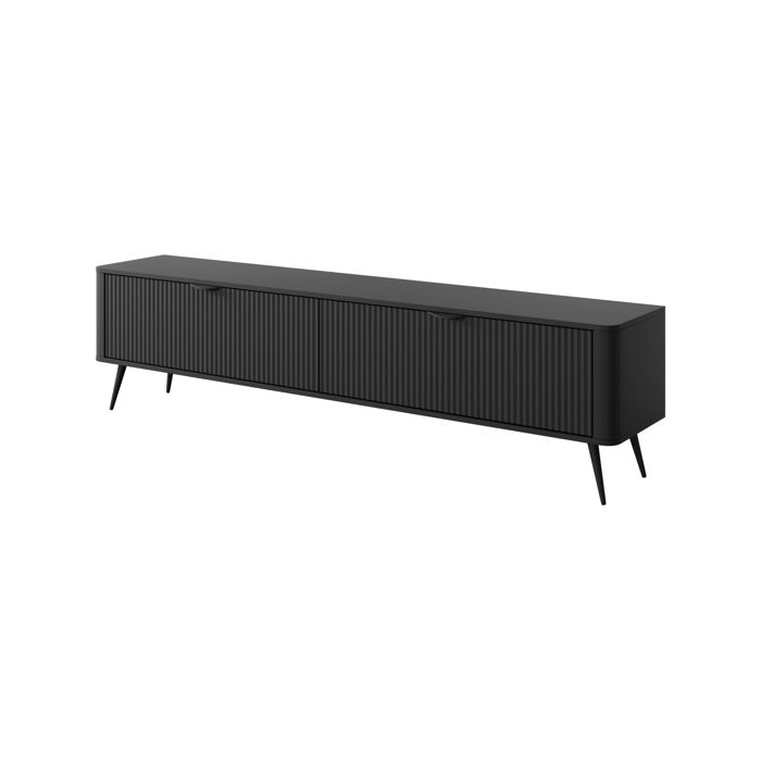 Mueble de tv - 3xe living - 200 x 38 x 51,2 cm - negro - panel estratificad