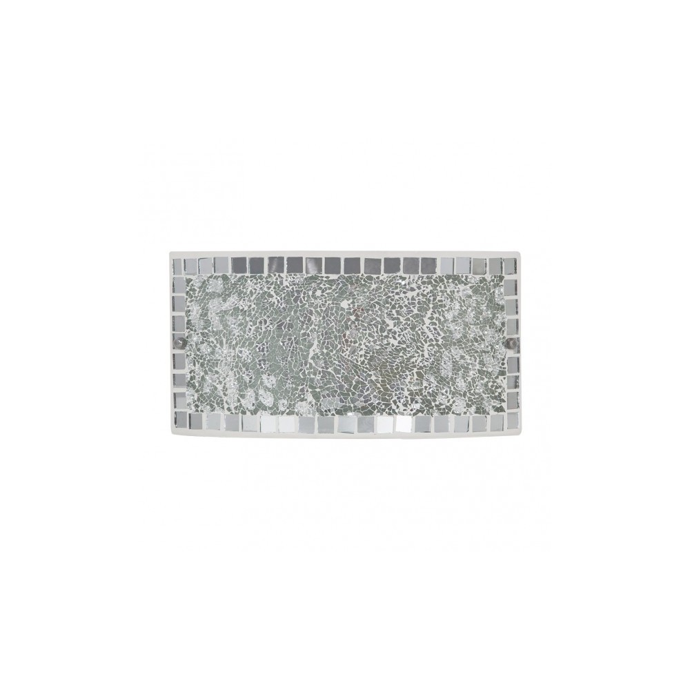 Aplique rectang. Tenor 1xE27 cromo mosaico 17x32,5x6 cm