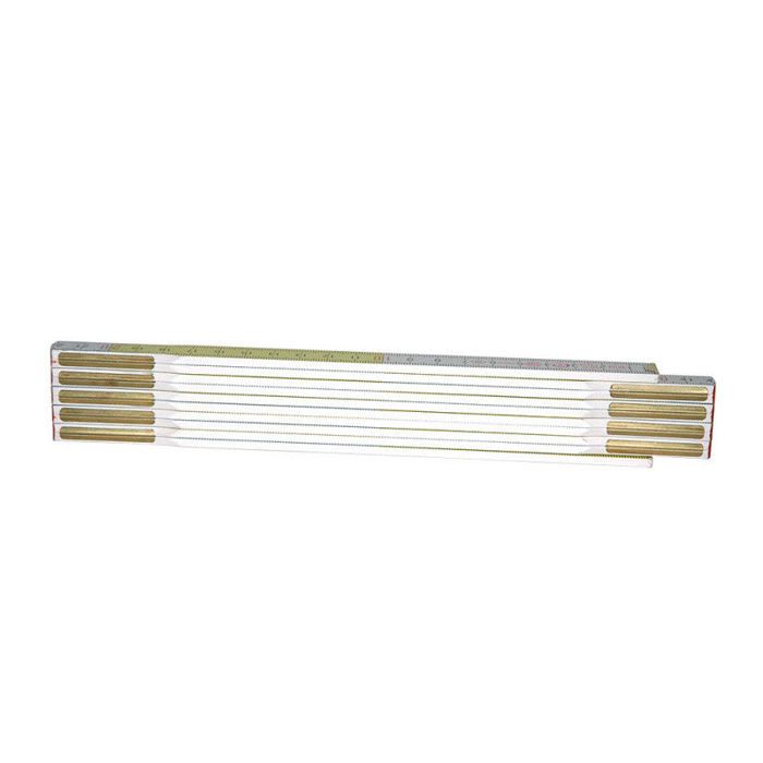 Stanley metro plegable 2m x 17mm madera blanco-amarillo